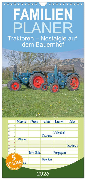 Traktoren – Nostalgie auf dem Bauernhof (CALVENDO Familienplaner 2026)