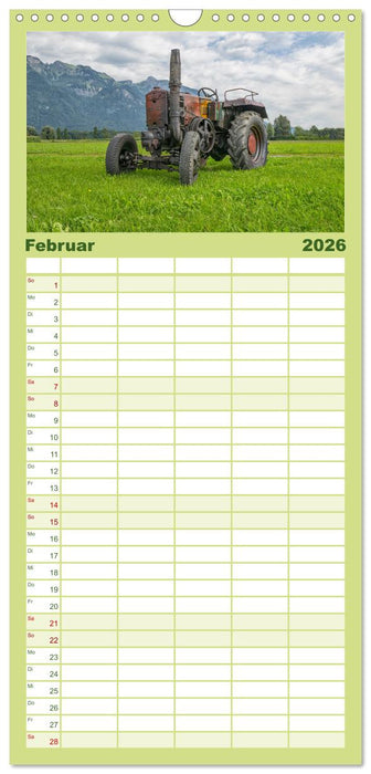 Traktoren – Nostalgie auf dem Bauernhof (CALVENDO Familienplaner 2026)