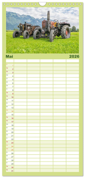 Traktoren – Nostalgie auf dem Bauernhof (CALVENDO Familienplaner 2026)