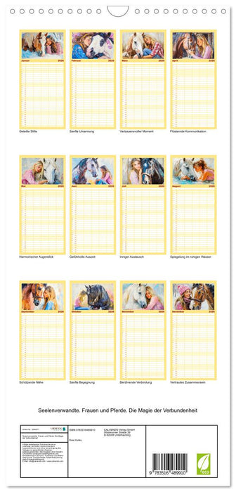 Seelenverwandte. Frauen und Pferde. Die Magie der Verbundenheit (CALVENDO Familienplaner 2026)