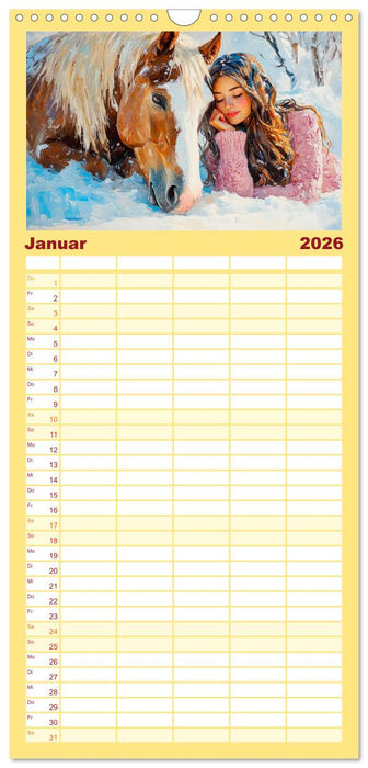 Seelenverwandte. Frauen und Pferde. Die Magie der Verbundenheit (CALVENDO Familienplaner 2026)