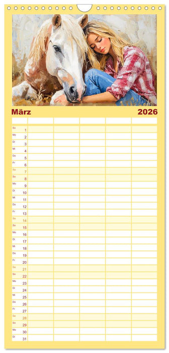 Seelenverwandte. Frauen und Pferde. Die Magie der Verbundenheit (CALVENDO Familienplaner 2026)