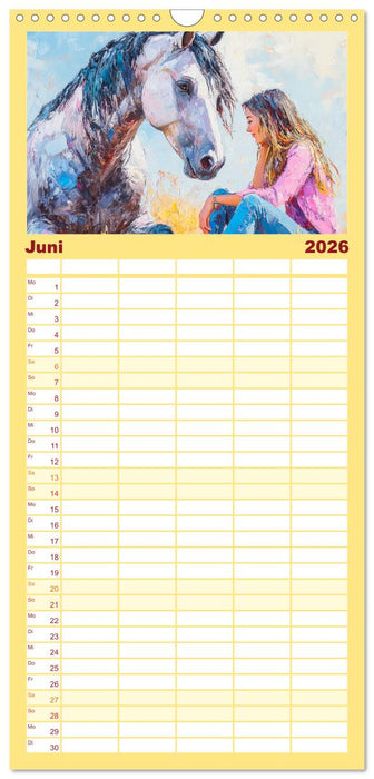 Seelenverwandte. Frauen und Pferde. Die Magie der Verbundenheit (CALVENDO Familienplaner 2026)