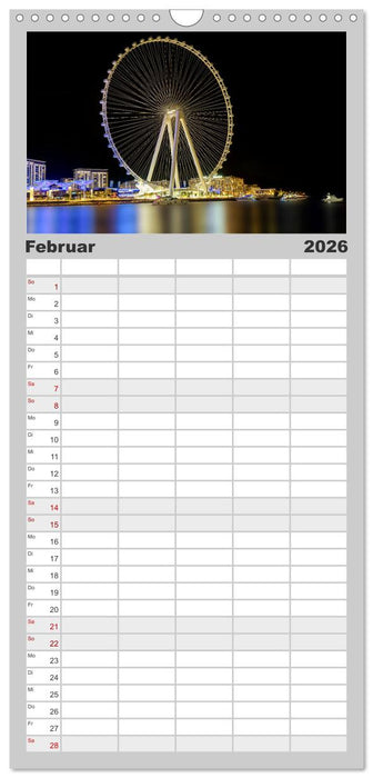 Dubai - Das achte Weltwunder (CALVENDO Familienplaner 2026)