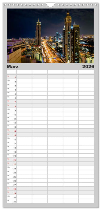 Dubai - Das achte Weltwunder (CALVENDO Familienplaner 2026)