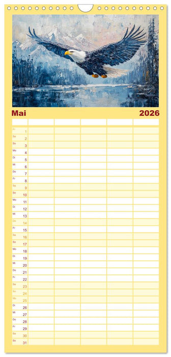 Wilde Schönheiten. Ein Jahr mit majestätischen Tieren (CALVENDO Familienplaner 2026)