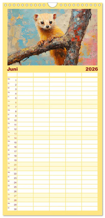 Wilde Schönheiten. Ein Jahr mit majestätischen Tieren (CALVENDO Familienplaner 2026)