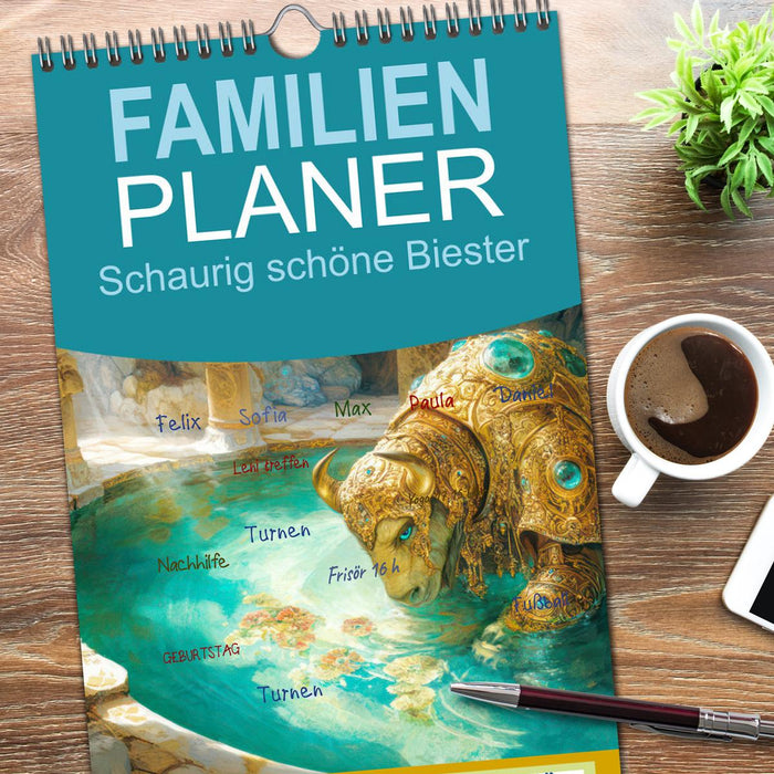 Schaurig schöne Biester (CALVENDO Familienplaner 2026)