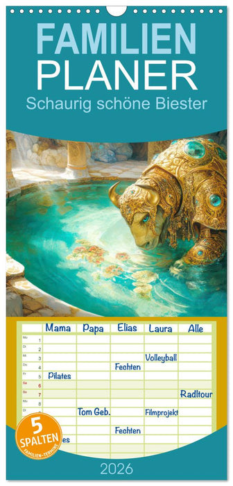 Schaurig schöne Biester (CALVENDO Familienplaner 2026)