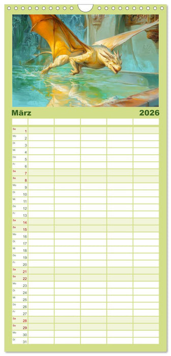 Schaurig schöne Biester (CALVENDO Familienplaner 2026)