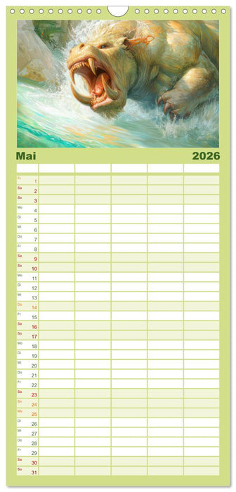 Schaurig schöne Biester (CALVENDO Familienplaner 2026)