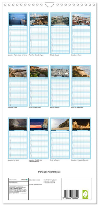 Portugals Atlantikküste (CALVENDO Familienplaner 2026)