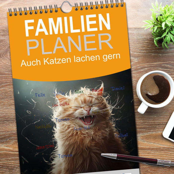 Auch Katzen lachen gern (CALVENDO Familienplaner 2026)