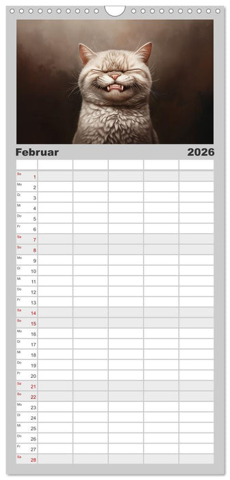 Auch Katzen lachen gern (CALVENDO Familienplaner 2026)