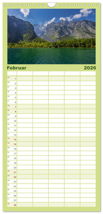 Bayern - Seen, Berge, Landschaft (CALVENDO Familienplaner 2026)