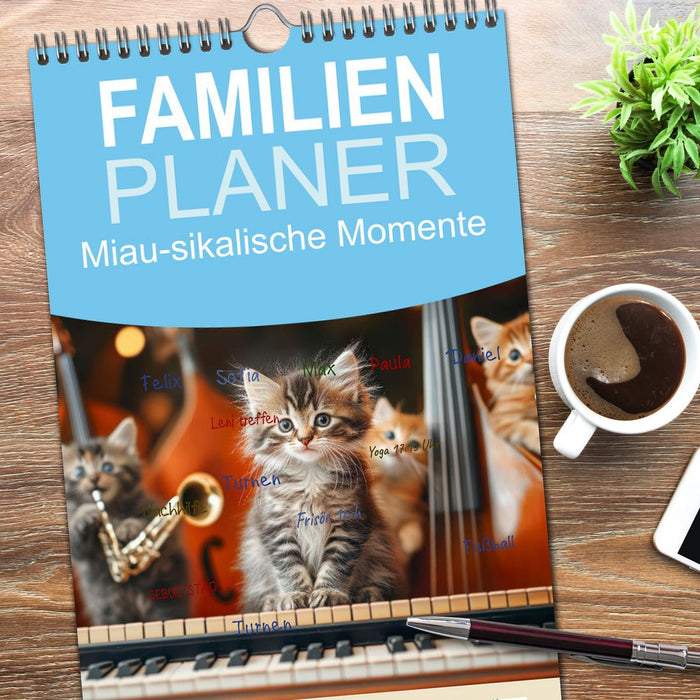 Miau-sikalische Momente (CALVENDO Familienplaner 2026)