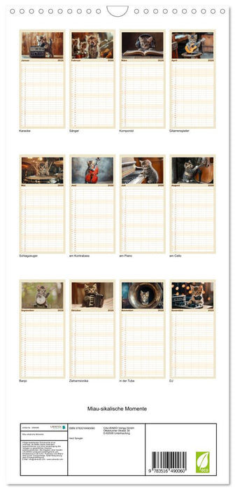 Miau-sikalische Momente (CALVENDO Familienplaner 2026)