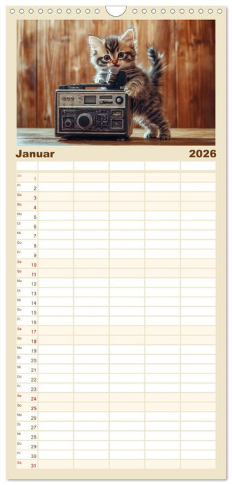 Miau-sikalische Momente (CALVENDO Familienplaner 2026)