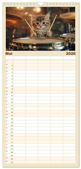 Miau-sikalische Momente (CALVENDO Familienplaner 2026)