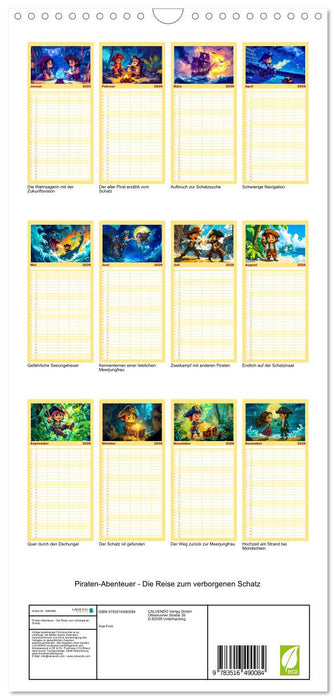 Piraten-Abenteuer - Die Reise zum verborgenen Schatz (CALVENDO Familienplaner 2026)