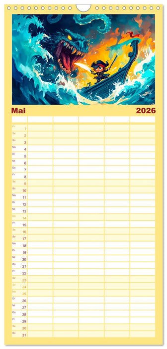 Piraten-Abenteuer - Die Reise zum verborgenen Schatz (CALVENDO Familienplaner 2026)