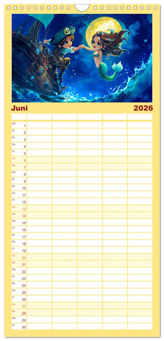 Piraten-Abenteuer - Die Reise zum verborgenen Schatz (CALVENDO Familienplaner 2026)