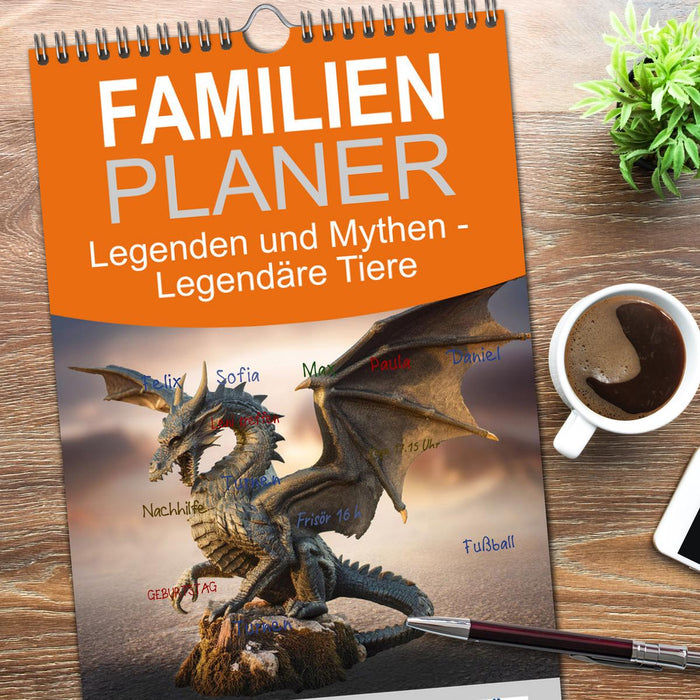 Legenden und Mythen - Legendäre Tiere (CALVENDO Familienplaner 2026)