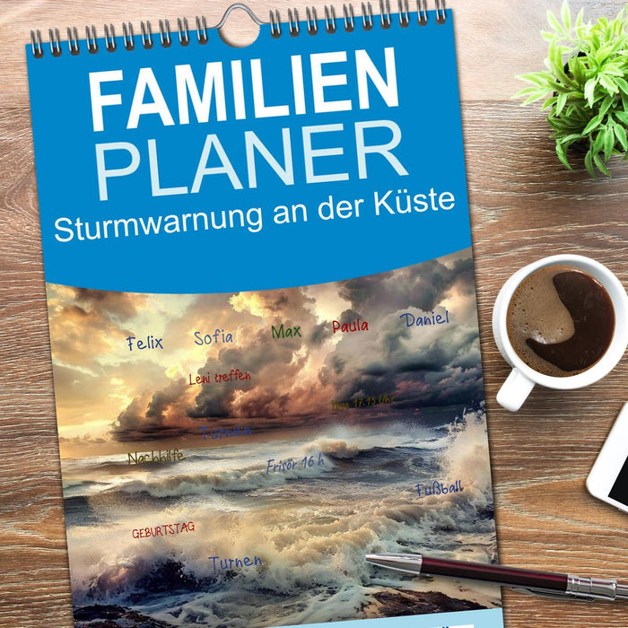 Sturmwarnung an der Küste (CALVENDO Familienplaner 2026)