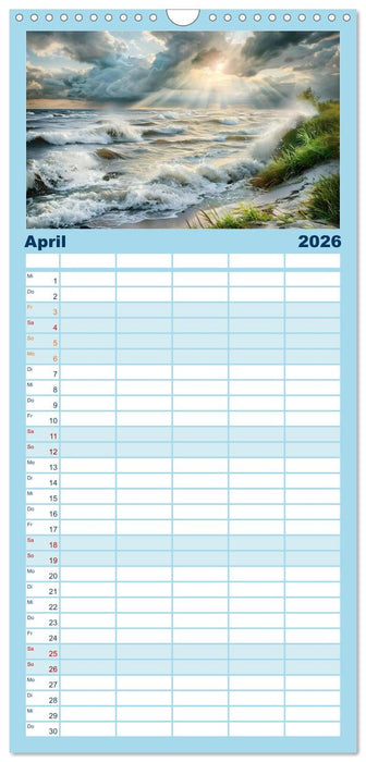 Sturmwarnung an der Küste (CALVENDO Familienplaner 2026)