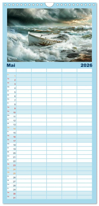 Sturmwarnung an der Küste (CALVENDO Familienplaner 2026)