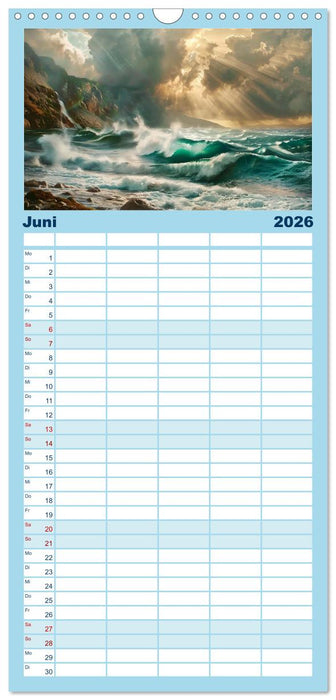 Sturmwarnung an der Küste (CALVENDO Familienplaner 2026)