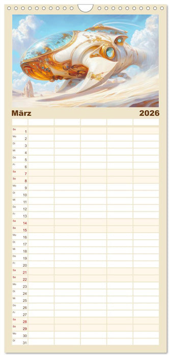 Science Fiction - Originelle Welten (CALVENDO Familienplaner 2026)