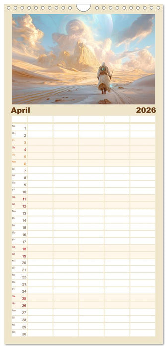 Science Fiction - Originelle Welten (CALVENDO Familienplaner 2026)