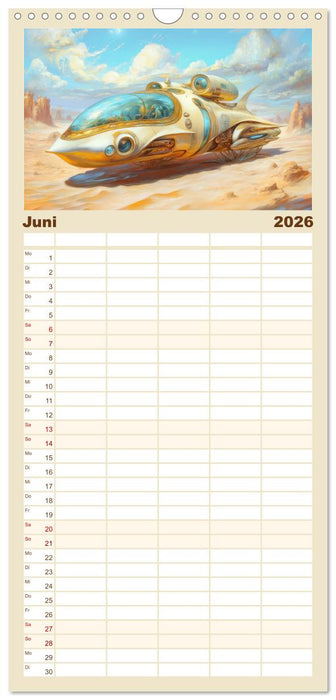 Science Fiction - Originelle Welten (CALVENDO Familienplaner 2026)