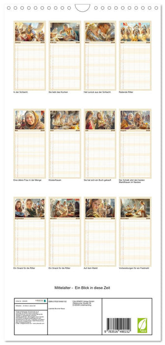 Mittelalter - Ein Blick in diese Zeit (CALVENDO Familienplaner 2026)