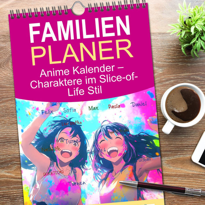 Anime Kalender – Charaktere im Slice-of-Life Stil (CALVENDO Familienplaner 2026)