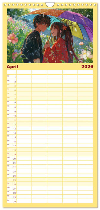 Anime Kalender – Charaktere im Slice-of-Life Stil (CALVENDO Familienplaner 2026)