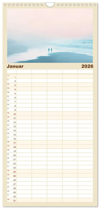 Die Wogen des Lichts (CALVENDO Familienplaner 2026)