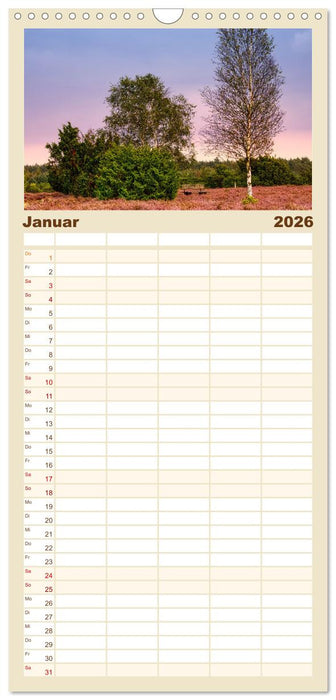 Lüneburger Südheide (CALVENDO Familienplaner 2026)