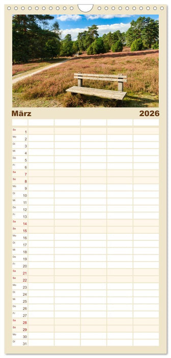 Lüneburger Südheide (CALVENDO Familienplaner 2026)