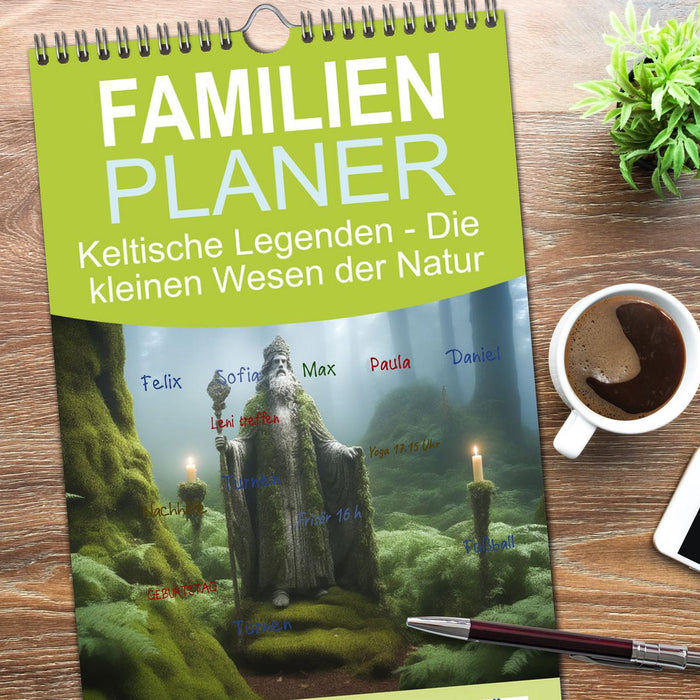 Keltische Legenden - Die kleinen Wesen der Natur (CALVENDO Familienplaner 2026)