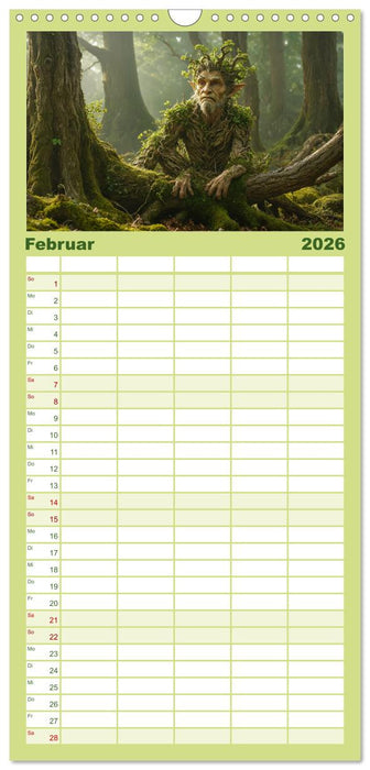 Keltische Legenden - Die kleinen Wesen der Natur (CALVENDO Familienplaner 2026)