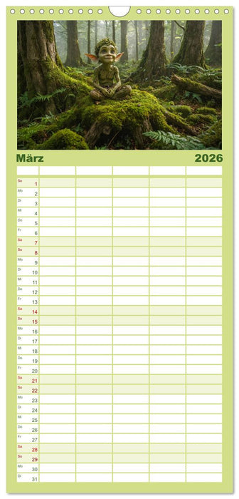 Keltische Legenden - Die kleinen Wesen der Natur (CALVENDO Familienplaner 2026)