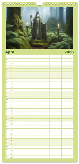 Keltische Legenden - Die kleinen Wesen der Natur (CALVENDO Familienplaner 2026)