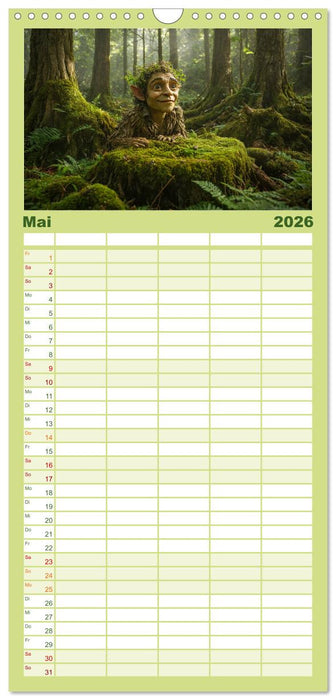 Keltische Legenden - Die kleinen Wesen der Natur (CALVENDO Familienplaner 2026)