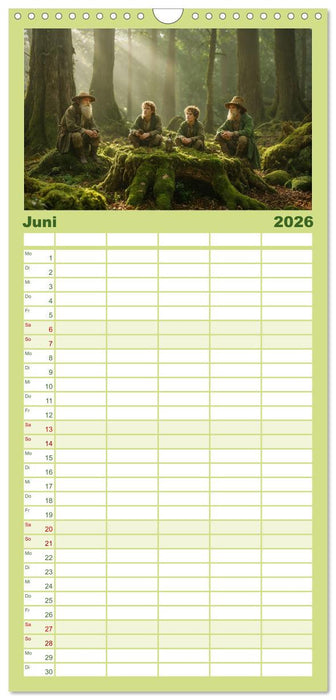 Keltische Legenden - Die kleinen Wesen der Natur (CALVENDO Familienplaner 2026)