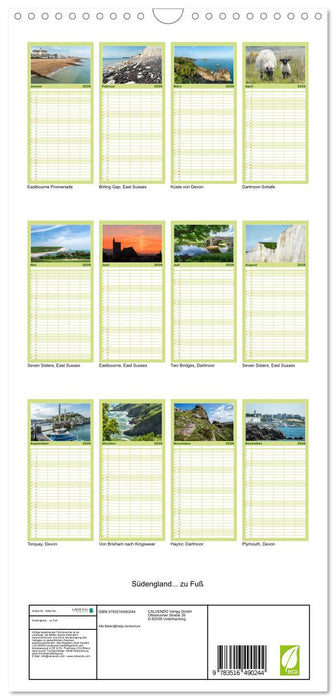 Südengland... zu Fuß (CALVENDO Familienplaner 2026)