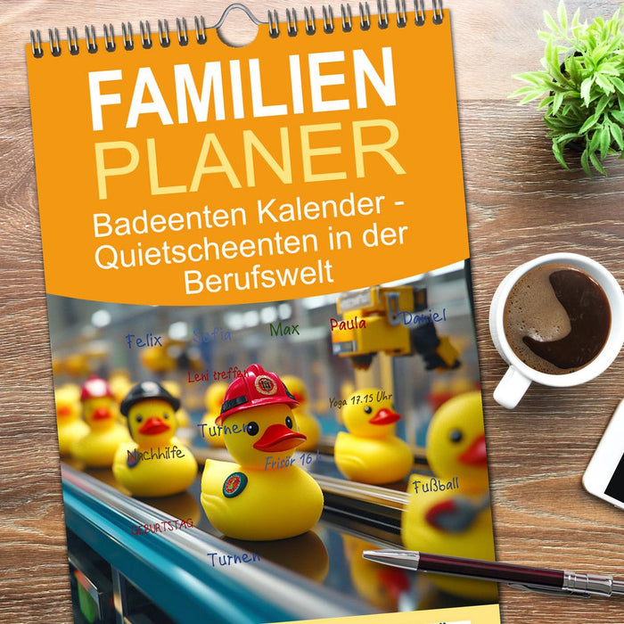Badeenten Kalender - Quietscheenten in der Berufswelt (CALVENDO Familienplaner 2026)