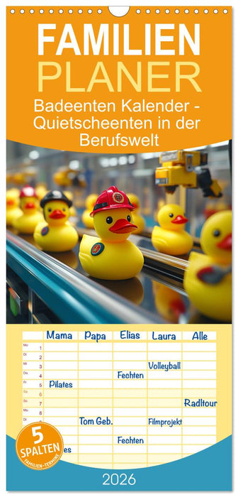 Badeenten Kalender - Quietscheenten in der Berufswelt (CALVENDO Familienplaner 2026)