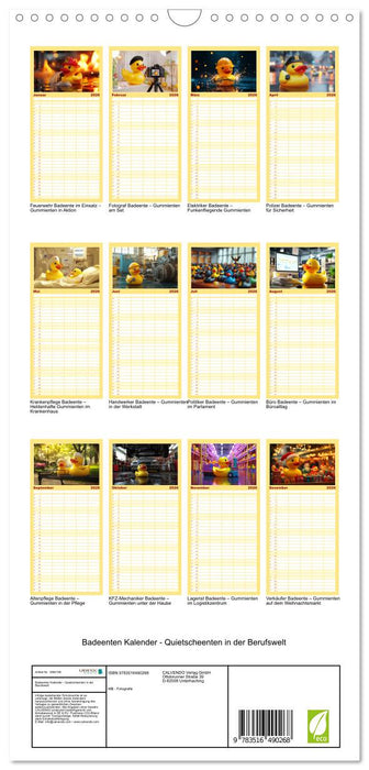 Badeenten Kalender - Quietscheenten in der Berufswelt (CALVENDO Familienplaner 2026)